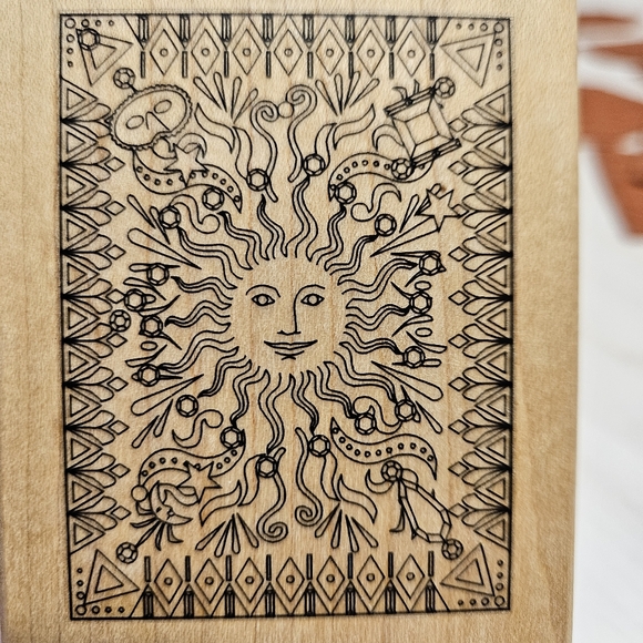 Sun Collage by Paper Parachute - celestial celebration rubber stamp - Picture 2 of 6